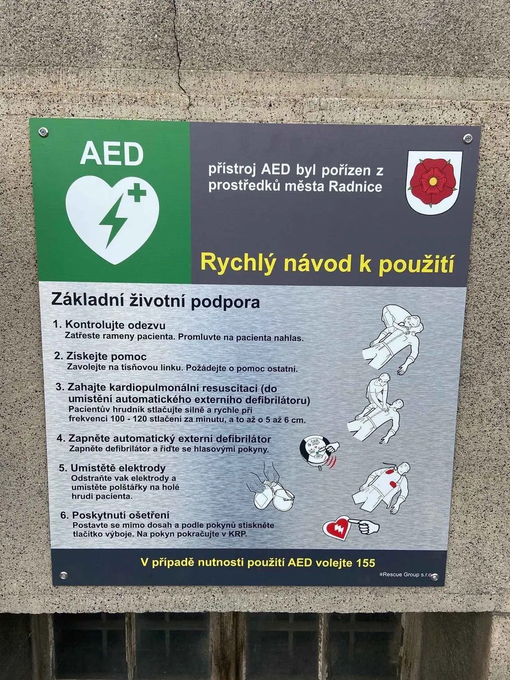AED information sign